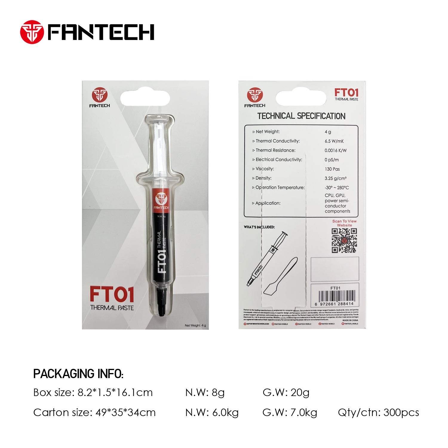 FANTECH THERMAL PASTA FT01 BLACK FANTECH THERMAL PASTA FT01 BLACK